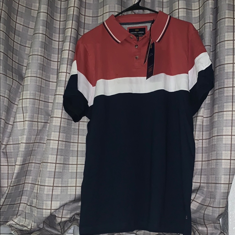 Bold Red and Black Polo Shirt with Classic Collar